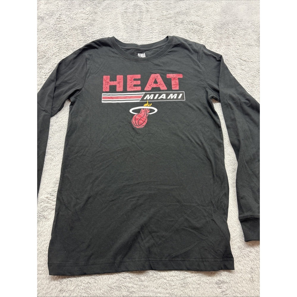 Miami Heat Long Sleeve Tshirt NBA‎ Youth Boys XL 16/18 Black